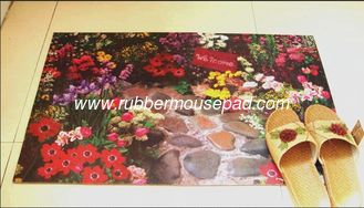China Rectangular Recycled Rubber Floor Carpet , Sublimation Rubber Floor Mats supplier