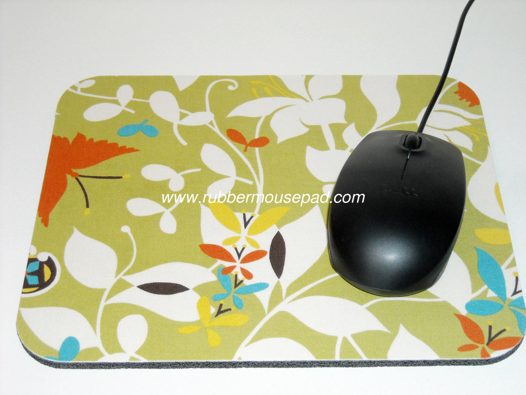 Full Color Printed Durable Cloth Mouse Pad With Non Slip Rubber Base