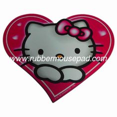 China Heart Sheap Eco-Friendly Eva Mouse Pad With Hello Kitty Printed supplier