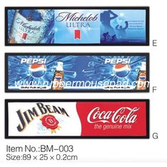 China Promotional Natural Rubber Bar Mat With Full Color Sublimation Printed supplier