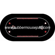 China Custom Kids Rubber Play Mat Poker Mat With Soft Fabric Surface supplier