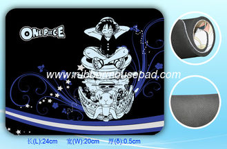 China Cool Printed Rubber Mouse Pad With Fabric Smooth Surface 210x180mm supplier