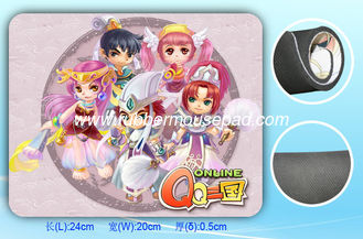 China Rectangular Rubber Cloth Mouse Pads With Customized Picture supplier