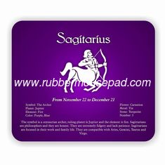 China Zodiac Sagitarius Fabric Rubber Mouse Pad For Promotional Gift supplier