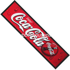China Custom Logo Printed Cloth Rubber Bar Mat / Runner For Advertising supplier