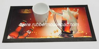 China Eco-friendly Dye Sublimation Nitrile Rubber Bar Mat With 4C Heat Transfer Print supplier
