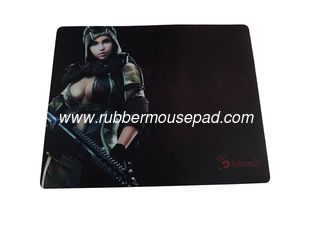 China Full Printing Rubber Mouse Pad Soft Fabric Surface With Customized Logo supplier