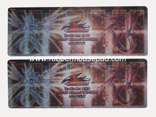 China Environmental Soft Rubber Play Mat , YU-GI-OH Play Mat With Customized Shape supplier