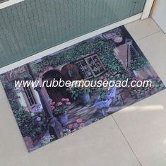 China Anti-Slip Washable Rubber Floor Carpet , Soft Gym Rubber Floor Mat supplier