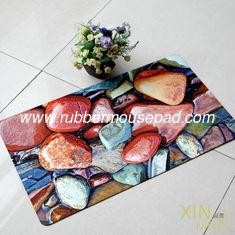 China Rectangular Coloring Rubber Floor Carpet , Rubber Under Floor Heating Mat supplier