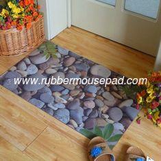 China Microfiber Kitchen Rubber Floor Carpet Anti-Slip With Stone Pattern supplier