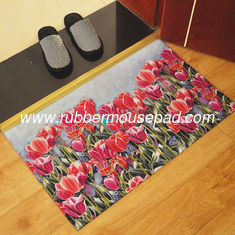 China Outdoor Rubber Floor Carpet Non-Skid Washable With Rectangular Design supplier