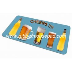 China Skidproof Nitirl Rubber Bar Runner Rectangular With Beer Logo supplier