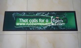 China Eco-Friendly Beautiful Rubber Bar Mat Colored With Logo Printing supplier