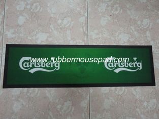 China Custom Wine Rubber Bar Mat Color Printing With Rectangular Shape supplier