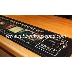China Smell-less Beautiful Rubber Bar Mat , Full Color Printed Bar Runner supplier