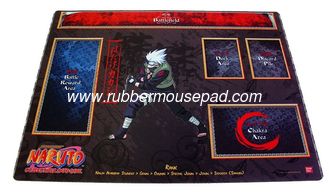 China Color Printing Rubber Play Mat Soft Washable Rollable With Smooth Fabric Top supplier