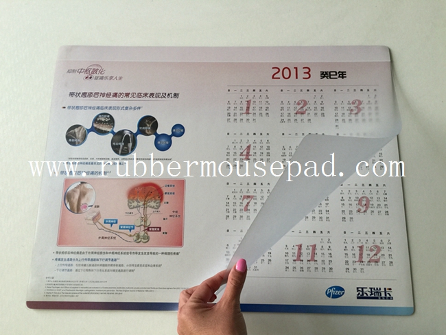 Square High-grip Desk Pad Calendars Customized with Company Logo